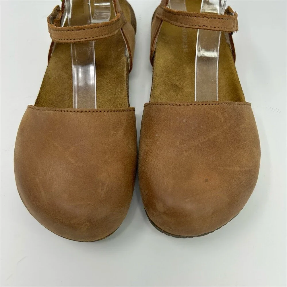 El Naturalista Brown Mary Jane Slingback Closed Toe Sandals Womens EU 37 (US 7) - Picture 5 of 13